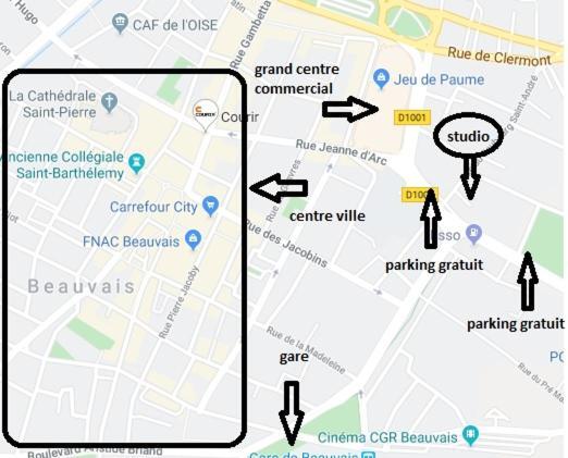 Studio Chaleureux Beauvais-Centre, Gare Et Proche Aeroport 外观 照片